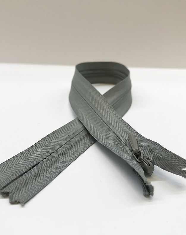 Grey Concealed zip 32cm